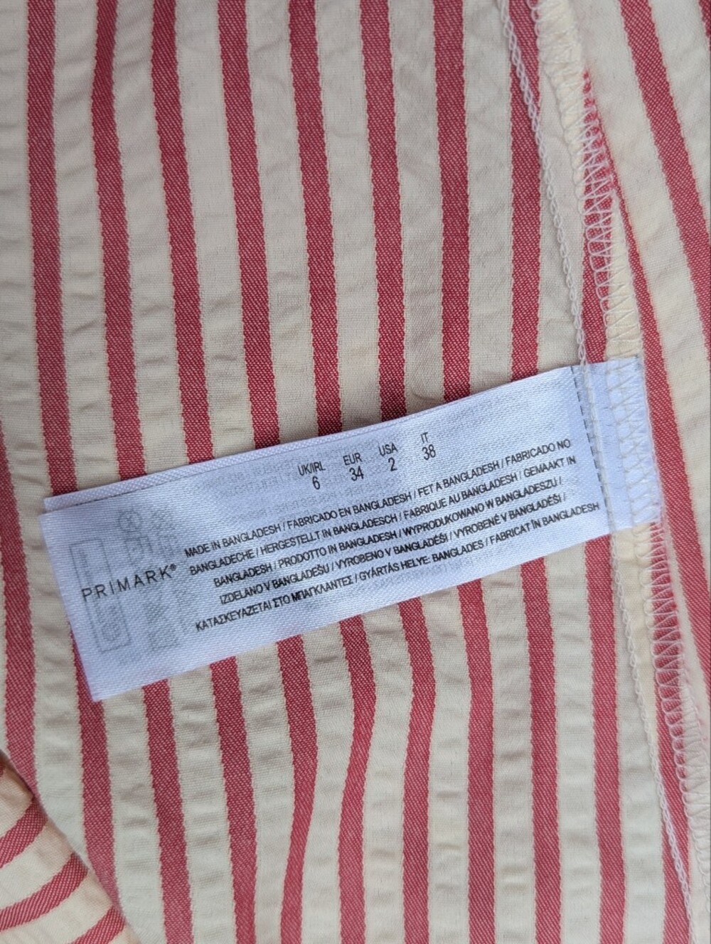 Primark NWT Striped Summer Dress Women's Size 2 - Picture 4 of 9